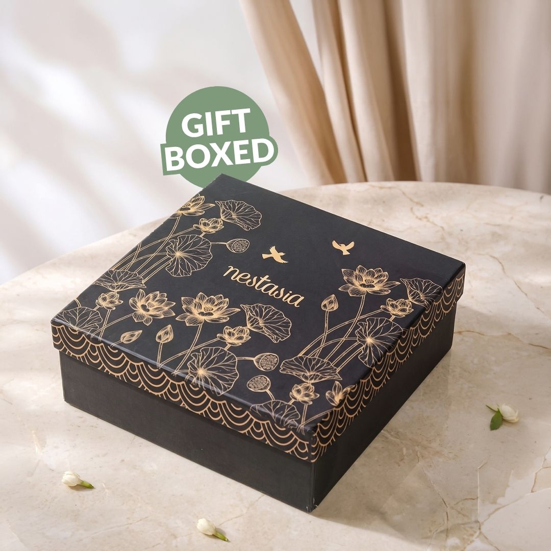 Ganesha Idol With Diya In Gift Box Set Of 3 Nestasia