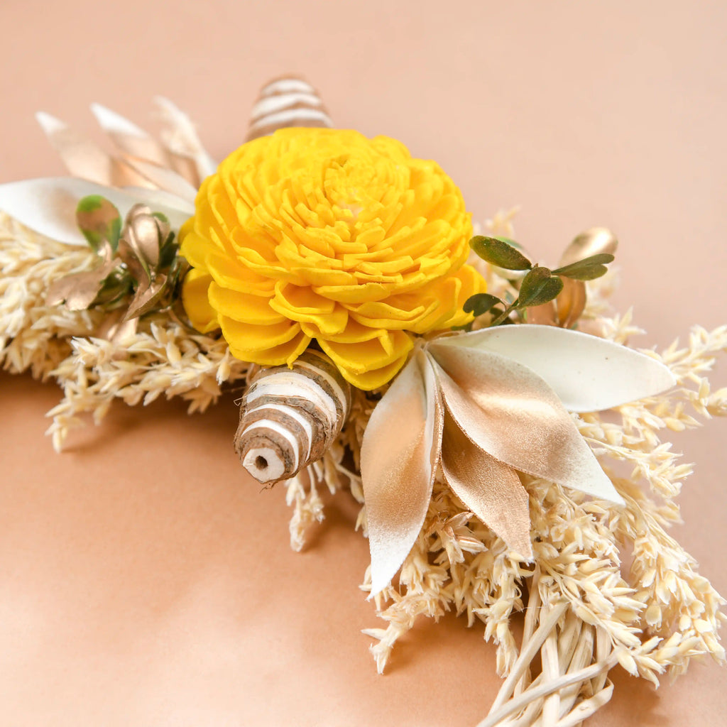 Mini Floral Garland Wreath For Wall Decor Set Of 4 Nestasia