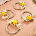 Mini Floral Garland Wreath For Wall Decor Set Of 4 Nestasia