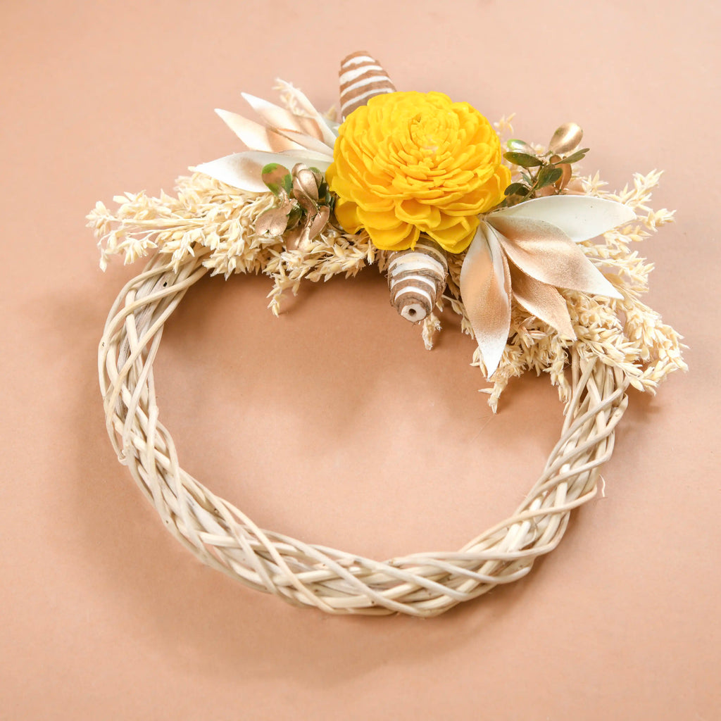 Mini Floral Garland Wreath For Wall Decor Set Of 4 Nestasia