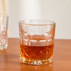 Geometric Embossed Scotch Glass Large Set Of 6 310ml Nestasia