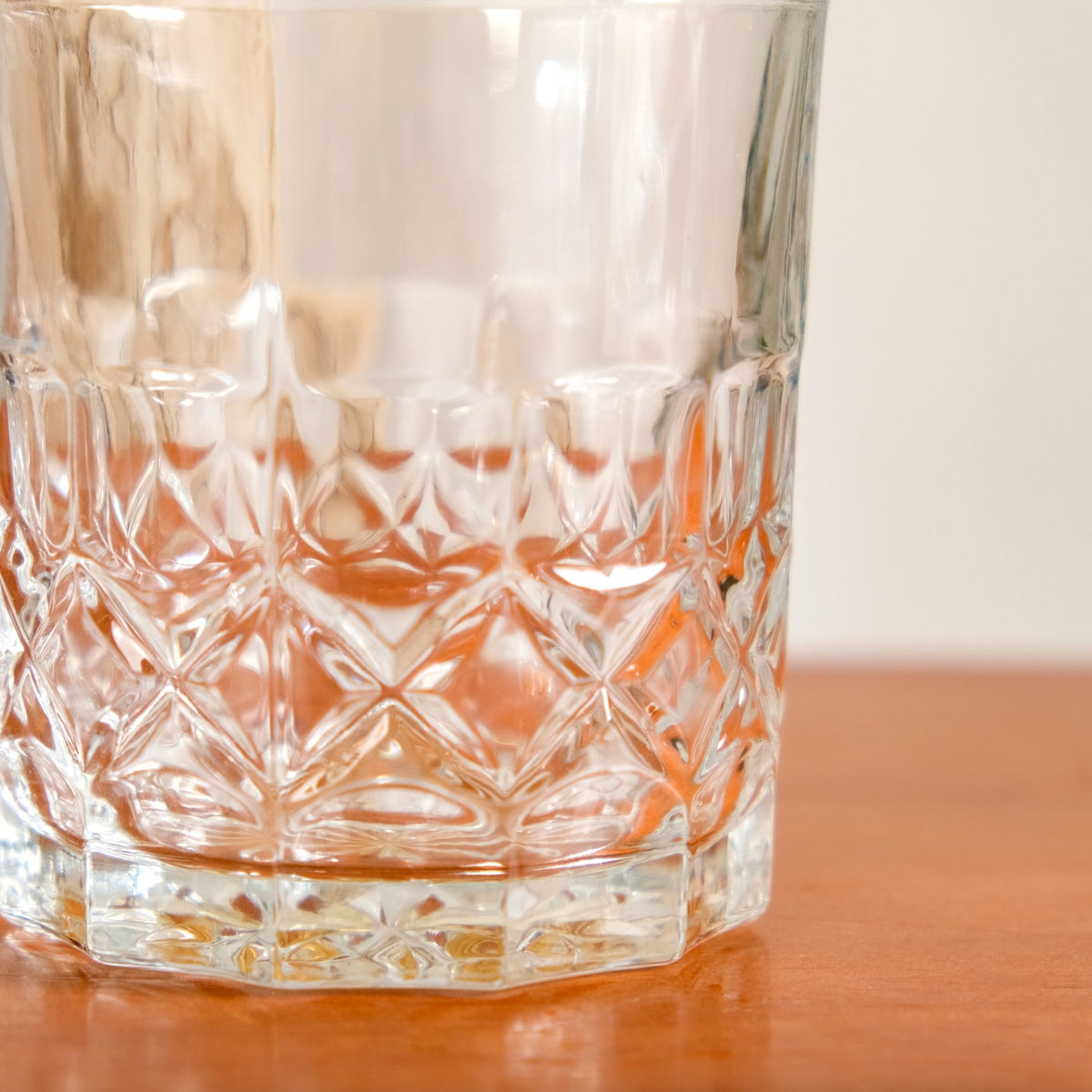 Geometric Embossed Scotch Glass Large Set Of 6 310ml Nestasia