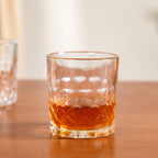 Geometric Embossed Whiskey Glass Set Of 6 230ml Nestasia
