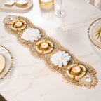 Gilded Garden Table Tealight Runner Nestasia