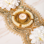 Gilded Garden Table Tealight Runner Nestasia