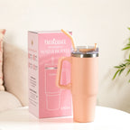 Glacio Spillproof Stainless Steel Water Bottle Soft Apricot 850ml Nestasia