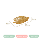 Colocasia Leaf Trinket Tray Gold Set Of 2 Nestasia
