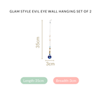 Glam Style Evil Eye Wall Hanging Trinket Set Of 2 Nestasia