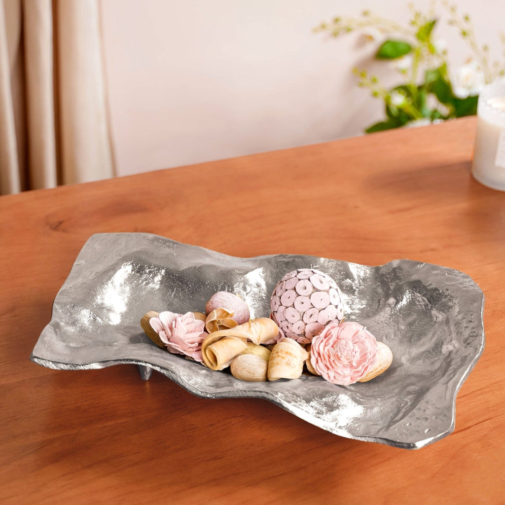 Silver Abstract Decorative Tray