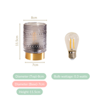 Bubble Glass Cordless Table Lamp With LED Bulb Nestasia