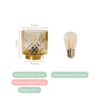 Diamond Cut Glass Decor Lamp Wireless Battery Operated Nestasia