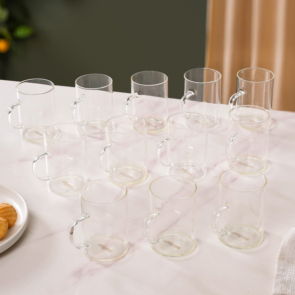 Borosilicate Glass Tea Cup Set Of 12 200ml Nestasia