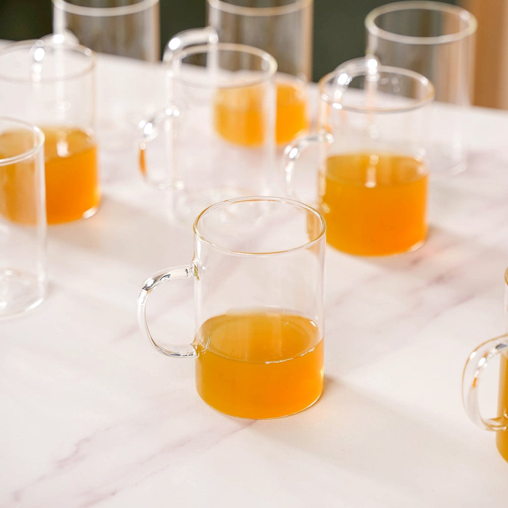 Borosilicate Glass Tea Cup Set Of 12 200ml Nestasia
