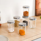 Spice Jars With Lid For Kitchen Set Of 6 250ml Nestasia