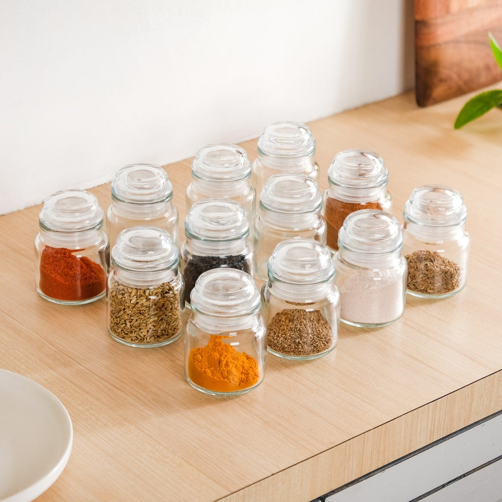 Airtight Mini Spice Jars Set Of 12 100ml Nestasia