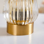 Yellow Tulip Glass Portable Lamp With Edison LED Bulb Nestasia