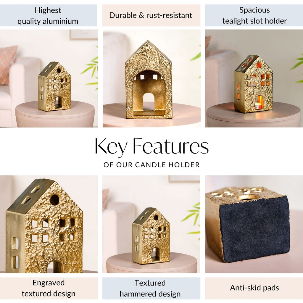 Glowhouse Gold Tealight Holder Nestasia