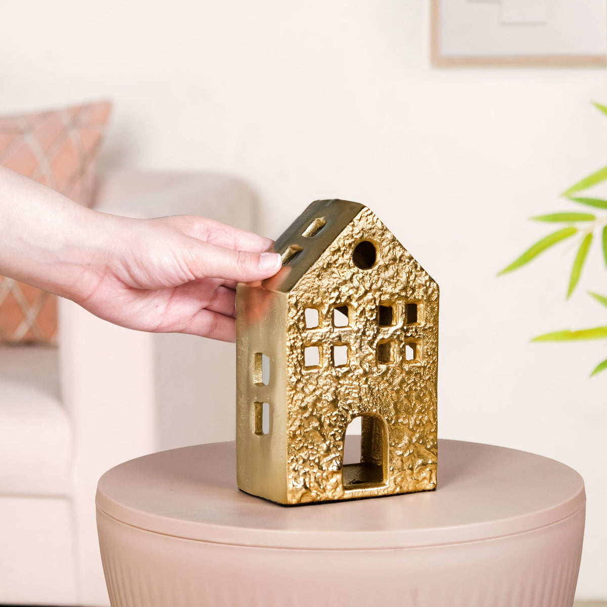 Glowhouse Gold Tealight Holder Nestasia