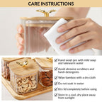 Gold Accent Jars With Stand Set Of 5 380ml Nestasia