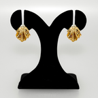 Fluid Dynamics Gold And Pearl Earrings Nestasia