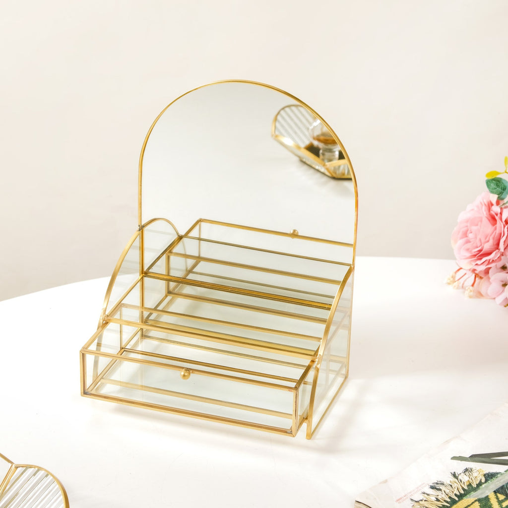 Dressing Table Mirror With Jewellery Box Drawer Nestasia