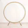 Gold Double Ring Backdrop Metal Frame For Party Decoration 99 Inch Nestasia