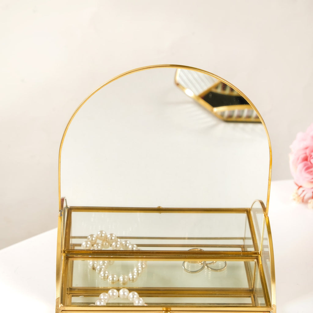 Dressing Table Mirror With Jewellery Box Drawer Nestasia