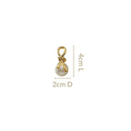 Gold Knot Lustrous Pearl Drop Earrings Nestasia