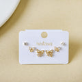 Gold Ribbon Radiance Studs Set Of 3 Nestasia