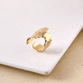 Gold Terrain Textured Statement Ring Nestasia