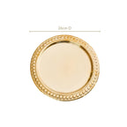 Veda Pure Brass Round Tray With Embossed Design 26cm Nestasia