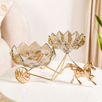 Gold Chariot Glass Decorative Bowls Nestasia