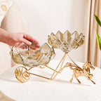 Gold Chariot Glass Decorative Bowls Nestasia