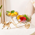 Gold Chariot Glass Decorative Bowls Nestasia