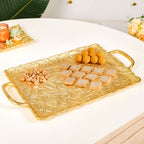 Golden Crest Royalcore Embossed Metal Tray Large Nestasia