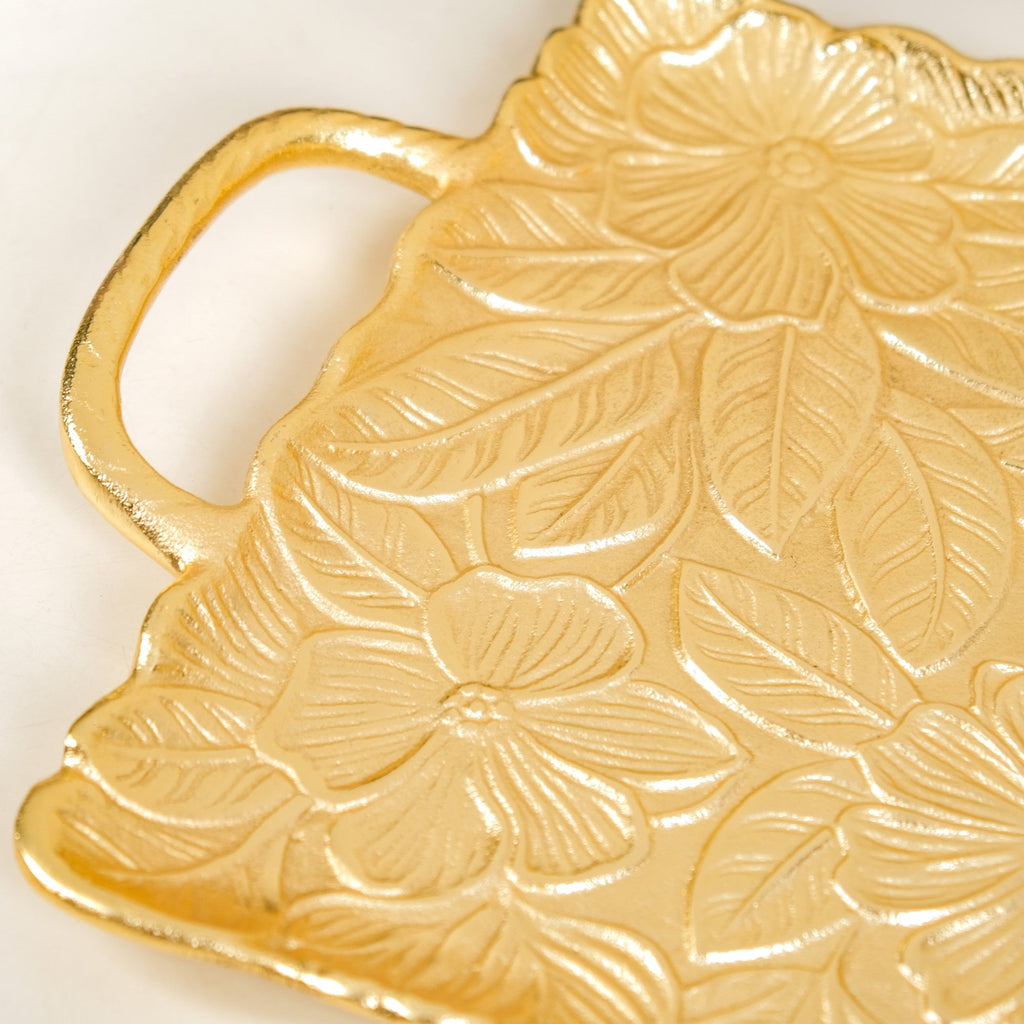 Golden Crest Royalcore Embossed Metal Tray Large Nestasia