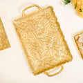 Golden Crest Royalcore Embossed Metal Tray Large Nestasia