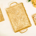 Golden Crest Royalcore Embossed Metal Tray Large Nestasia