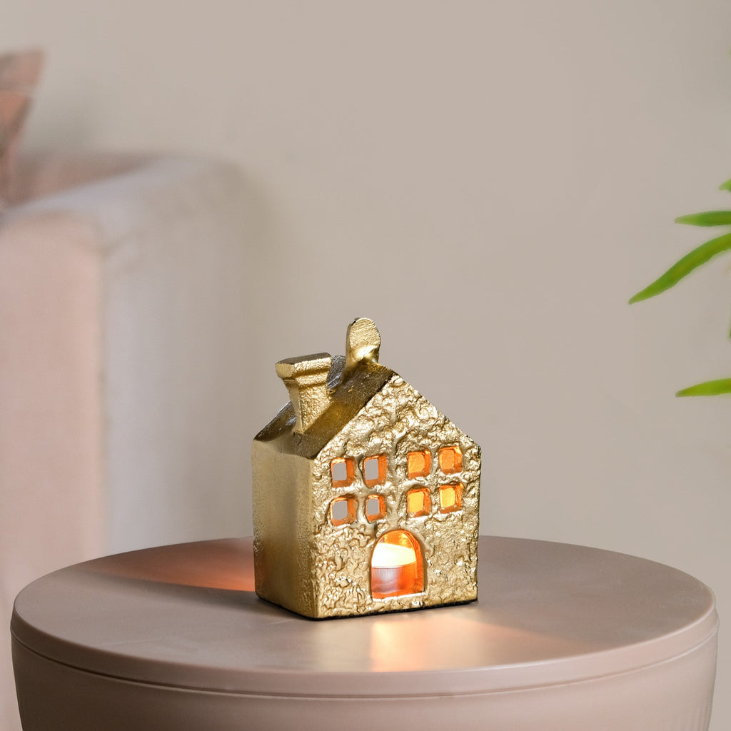 Golden Nest Mini House Tealight Holder Nestasia
