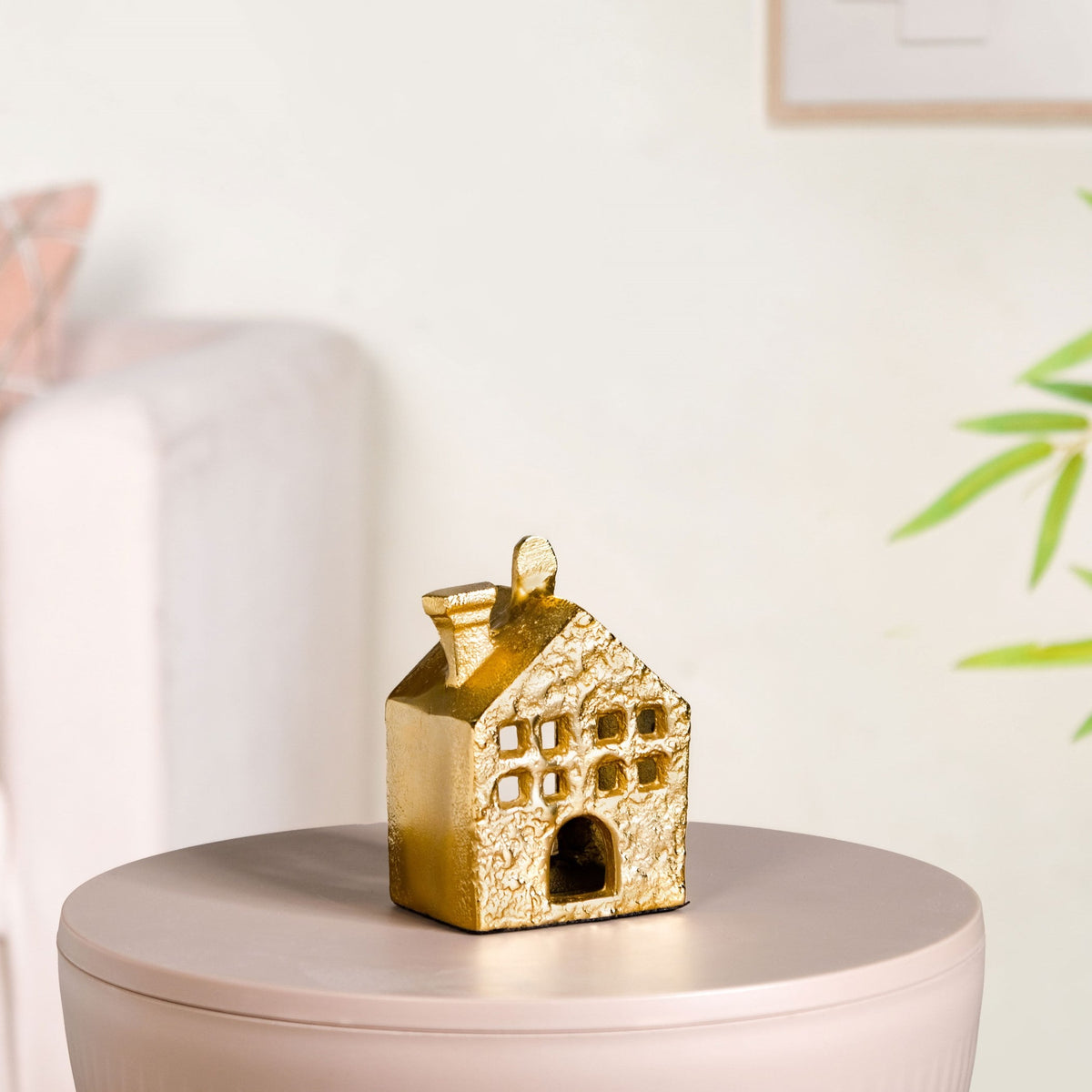 Golden Nest Mini House Tealight Holder Nestasia
