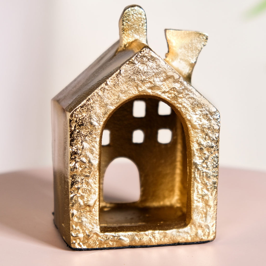 Golden Nest Mini House Tealight Holder Nestasia