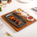 Gourmet Sizzler Plate And Ceramic Bowl Set Nestasia