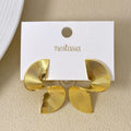 Graceful Gold Sensu Fan Earrings Nestasia