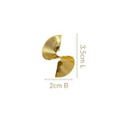 Graceful Gold Sensu Fan Earrings Nestasia