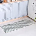 Green Boho White Floor Runner Cotton Mat 130x50cm Nestasia