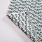 Green Boho White Floor Runner Cotton Mat 130x50cm Nestasia