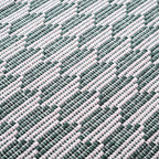 Green Boho White Floor Runner Cotton Mat 130x50cm Nestasia