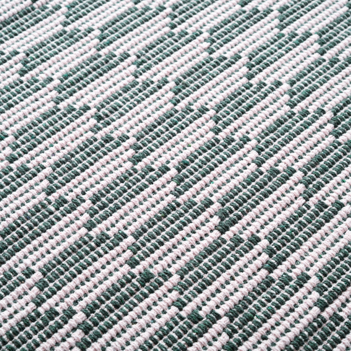 Green Boho White Floor Runner Cotton Mat 130x50cm Nestasia