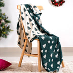 Green Reversible Christmas Tree Throw Blanket Nestasia
