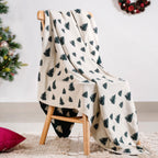 Green Reversible Christmas Tree Throw Blanket Nestasia